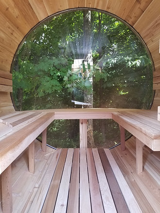 Sauna Boréal Panoramique - Baril 6 pieds (183 cm)