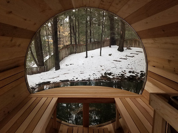 Sauna Boréal Panoramique - Baril 7 Pieds (214 cm)