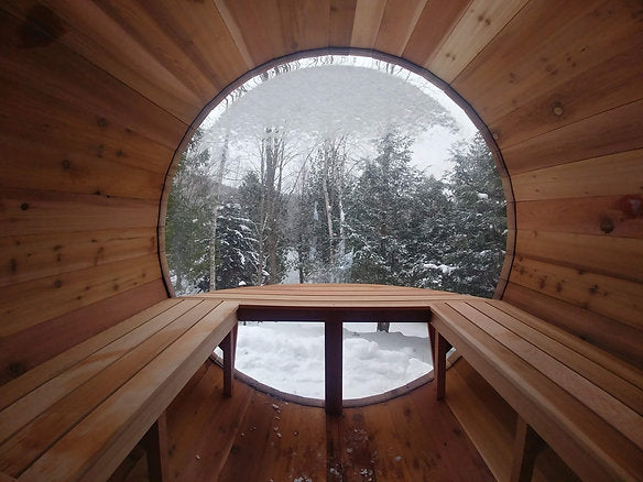 Sauna Boréal Panoramique - Baril 8 pieds (244 cm)