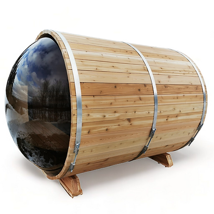 Sauna Boréal Panoramique - Baril 8 pieds (244 cm)